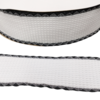 Fita Tricozinho com Borda Desenhada Branco 38mm (Metro)