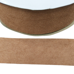 Fita Veludo Cotele Marrom 38mm (1 metro)