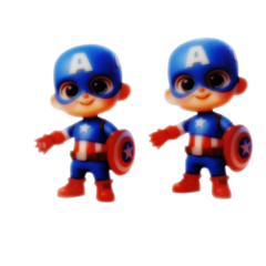 Aplique Capitão América Baby Acrilico 4cm (PAR) na internet