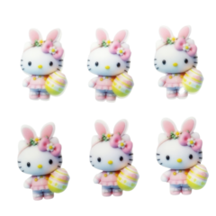 Aplique Hello Kitty Coelha Acrilico 4cm (PAR) - Dita Bijuterias