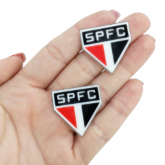 Aplique acrílico de 3 cm com o escudo do São Paulo FC