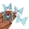 Aplique Borboleta Lonita Azul Metalico 3,5 cm (4 unds)