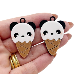 Pingente de Sorvete Panda Acrílico 3,5 cm (2 unds) - comprar online