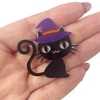 Aplique Gato Preto acrilico 4 cm (und)