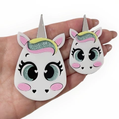 Aplique Unicornio Rosto Acrilico 5,1 cm (und) - comprar online
