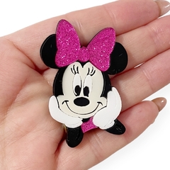 Aplique Minnie Pink Fofa Acrilico 5,1 cm (PAR)