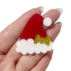 Aplique Gorro de Natal Acrílico 4 cm (1 und)