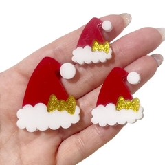 Pingente Gorro de Natal Acrílico 2,4 cm (2 unds) - comprar online