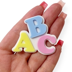 aplique abc acrilico 