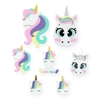 Kit apliques Unicornio Acrilico ( 7 pcs)