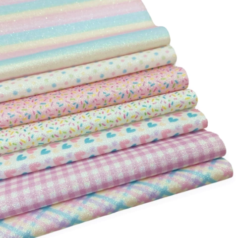 Kit Lonita Glitter Candy Color 25cm x 40cm (7 pcs)