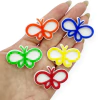 Kit de apliques escolares em forma de borboletas coloridas, incluindo nas cores verde, vermelho, amarelo, azul e laranja