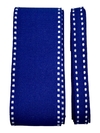 Fita gorgurão pespontada azul royal
