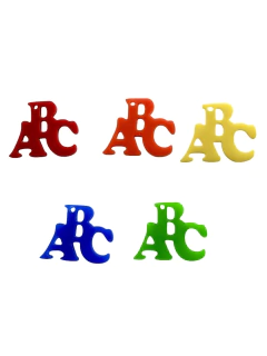 Kit de Pingente ABC escolar acrilico (10 unds) na internet