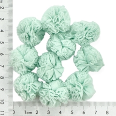 Pompom de malha tule verde bebe 25 mm (10 unds) na internet