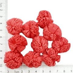 Pompom de malha tule goiaba 25 mm (10 unds) na internet