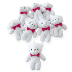 urso de pelucia 8cm branco
