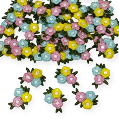 aplique de flor bordada