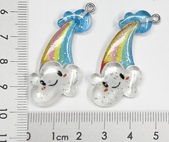 Pingente de Arco Íris Resina (2 unds) - comprar online