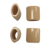 Tubo de Resina Oval Nude 24x24MM (4und)