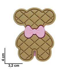 Aplique Urso Bege Chique emborrachado (2 unds) - comprar online