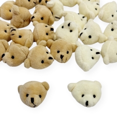 aplique cabeça de urso de pelucia