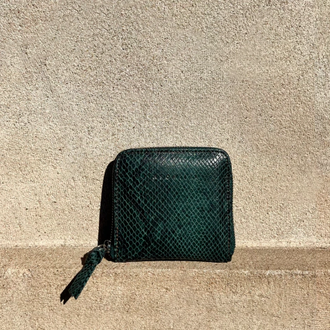 Billetera Alcalá boa verde - comprar online