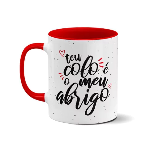 Caneca personalizada - Teu colo é o meu abrigo