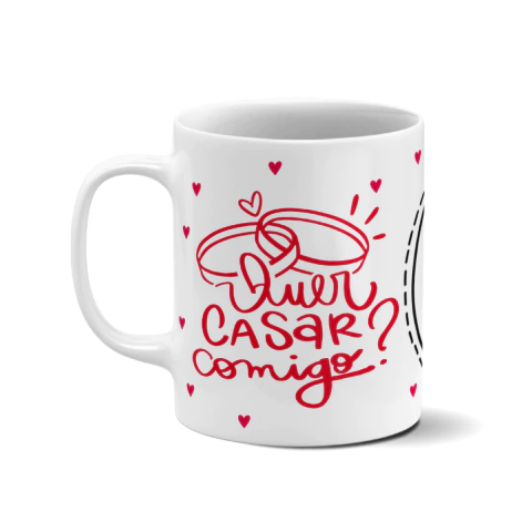 Caneca personalizada - Quer casar comigo com foto