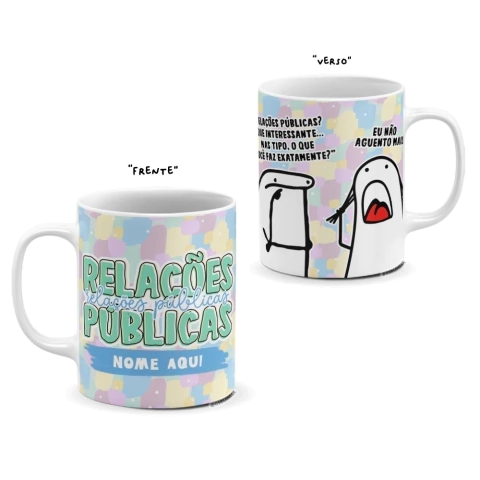 Caneca personalizada Flork - Relações Públicas com nome