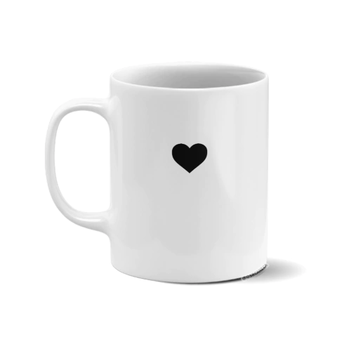 Caneca personalizada - Coração preto