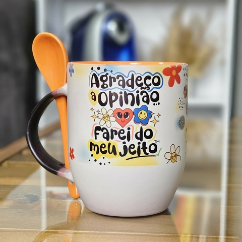 Caneca mágica com colher - Agradeço a opinião farei do meu jeito