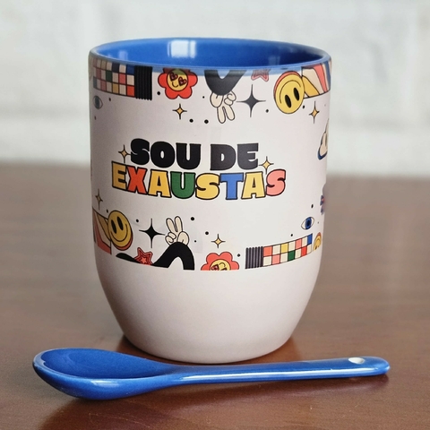 Caneca mágica com colher - Sou de exaustas