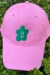 Gorra Flor - rosa con verde