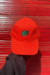 Gorra S naranja con verde
