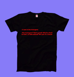 Remera Negra SPIDERMAN I WAS IN THE AVENGERS