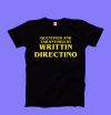 Remera Negra QUENTINED AND TARANTINED BY WRITTIN DIRECTINO
