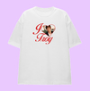 REMERA ORVERSIZE BLANCA I LOVE TROY BOLTON DTF