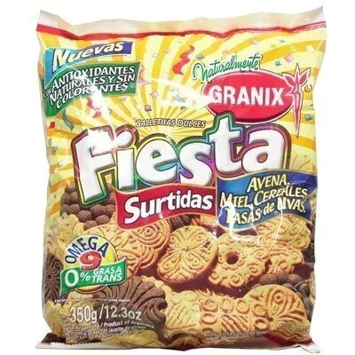 GRANIX GALLETITAS FIESTA SURTIDA X350G