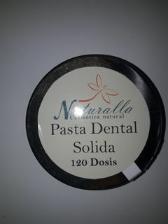 Dentrifico solido en pastillas en lata carbonato de calcio, caolin, curcuma, jengibre, aceite de coco, Salvia y menta, APROX 120 DOSIS
