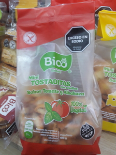 MINITOSTADITAS TOMATE ALBAHACA 130 grs