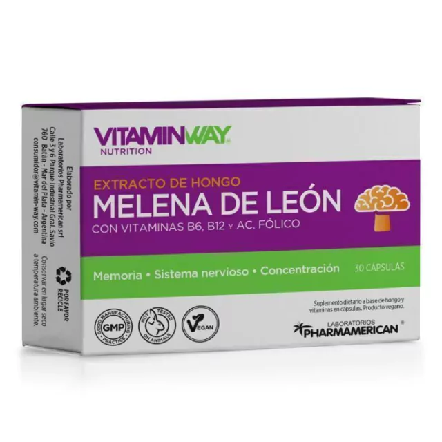 Pharmamerican Melena de Leon V.W cápsulas x 30