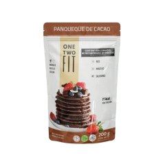 Panqueque PROTEICO Cacao ONE TWO FIT 200 grs 10 porciones sin azucar