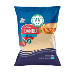 QUESO DANBO EN FETAS x 200 grs A BASE DE ALMENDRAS FELICES LAS VACAS