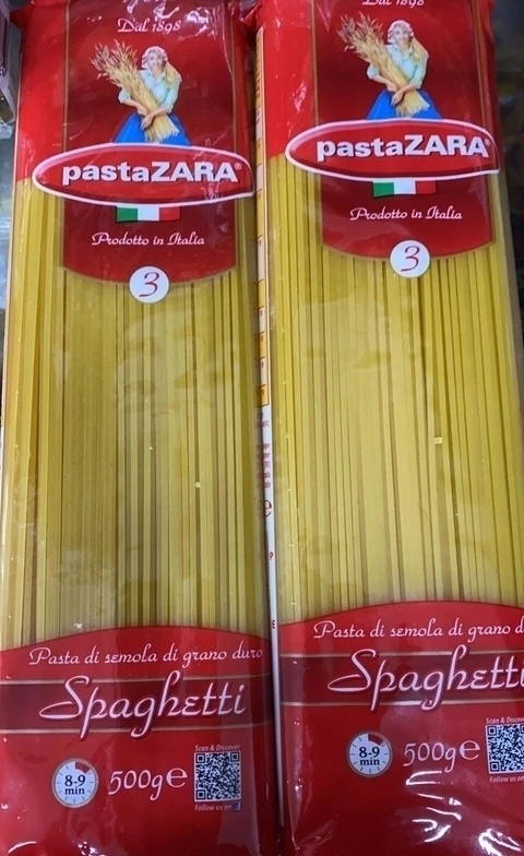 SPAGHETTI PASTA ZARA X 300 GRS ITALIA