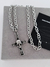 Collar Black Cross Skull Acero quirúrgico