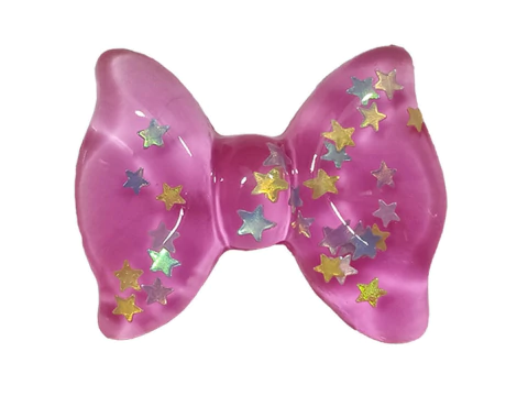 Aplique Resina Laço Rosa Chiclete Unidade