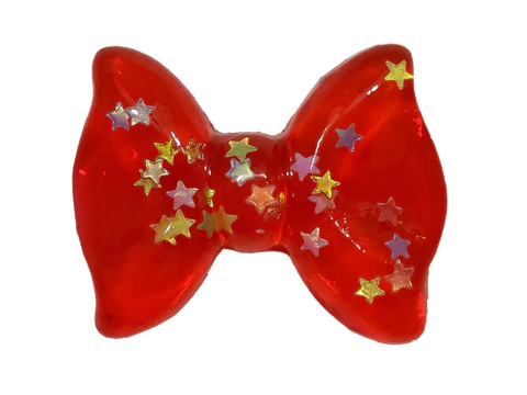 Aplique Resina Laço Vermelho Unidade
