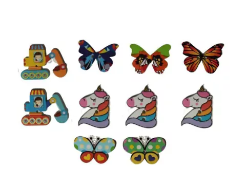 Botões em Madeira 10 Unidades