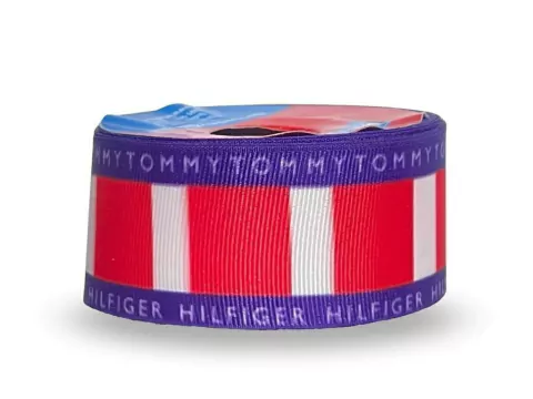 Fita De Gorgurão 38mm Estampada Nº9 1 Metro - Grife Tommy